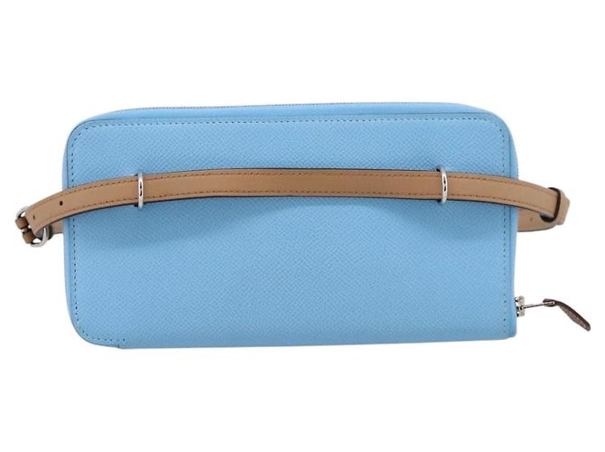 Hermès HERMES Nouveau To Go Ship Shoulder Wallet Leather Lavande Auth ka6284SM - vue 2