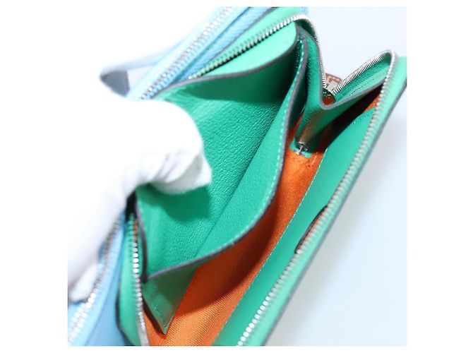 Hermès HERMES Nouveau To Go Ship Shoulder Wallet Leather Lavande Auth ka6284SM - vue 23