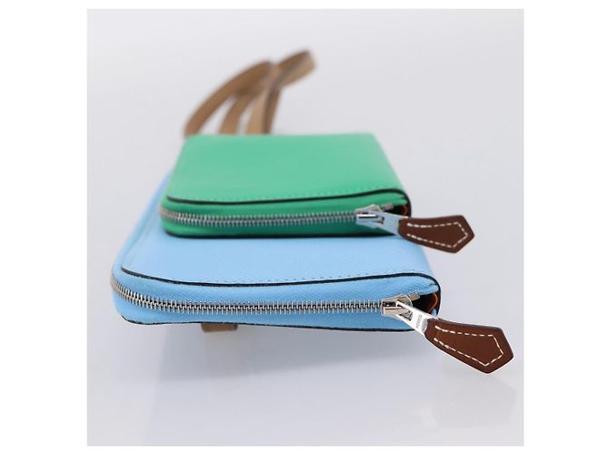 Hermès HERMES Nouveau To Go Ship Shoulder Wallet Leather Lavande Auth ka6284SM - vue 3