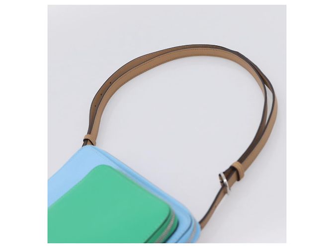 Hermès HERMES Nouveau To Go Ship Shoulder Wallet Leather Lavande Auth ka6284SM - vue 8