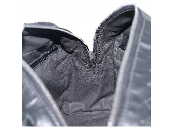 Borsa a pochette BOTTEGA VENETA INTRECCIATO in pelle nera e argento 244706 Auth 204700V Nero - vista 19