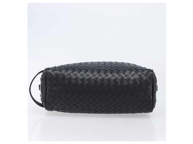 Borsa a pochette BOTTEGA VENETA INTRECCIATO in pelle nera e argento 244706 Auth 204700V Nero - vista 5
