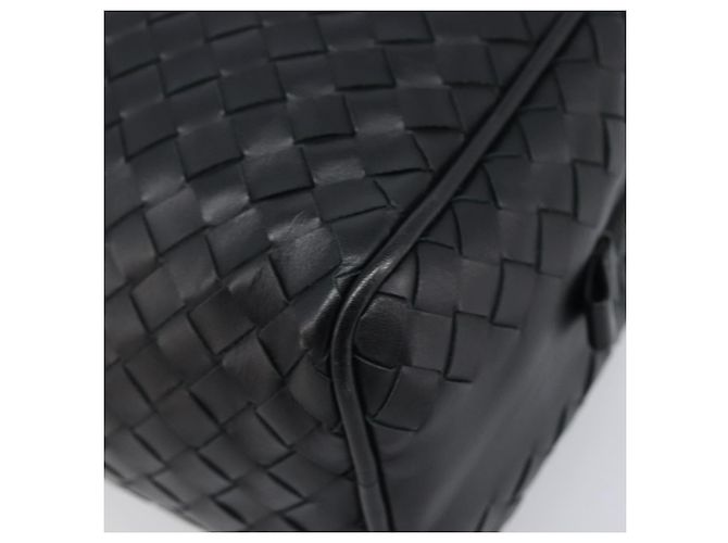 Borsa a pochette BOTTEGA VENETA INTRECCIATO in pelle nera e argento 244706 Auth 204700V Nero - vista 9