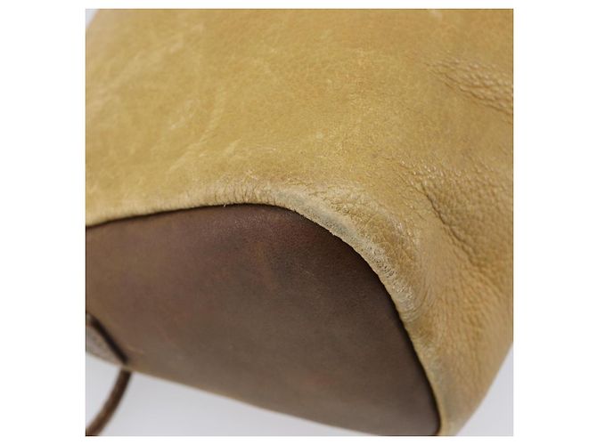 Borsa a tracolla LOEWE in pelle beige tono oro Auth 204654 - vista 15
