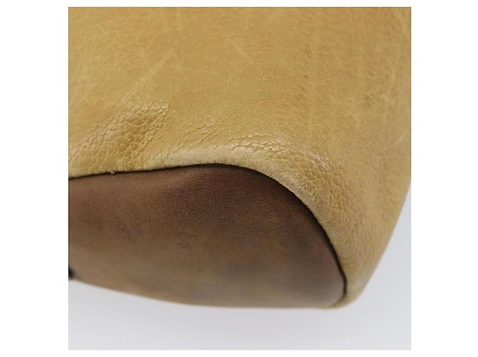 Borsa a tracolla LOEWE in pelle beige tono oro Auth 204654 - vista 17