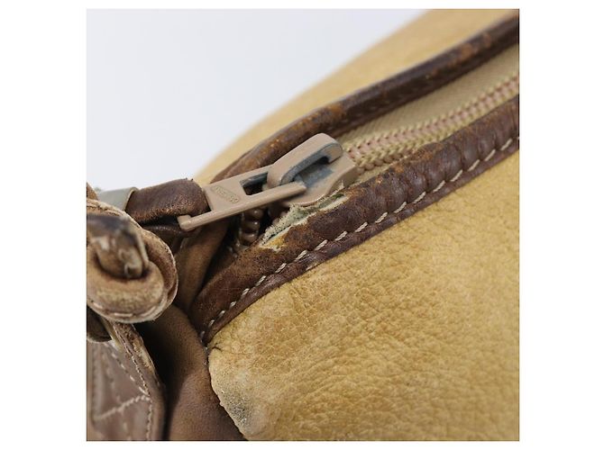 Borsa a tracolla LOEWE in pelle beige tono oro Auth 204654 - vista 18