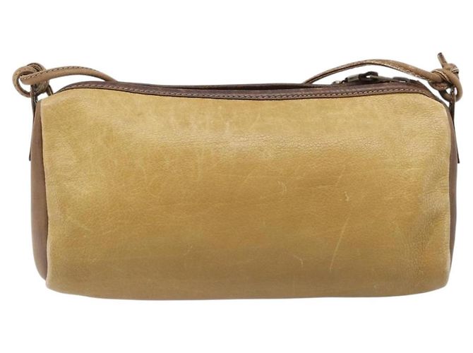 Borsa a tracolla LOEWE in pelle beige tono oro Auth 204654 - vista 2