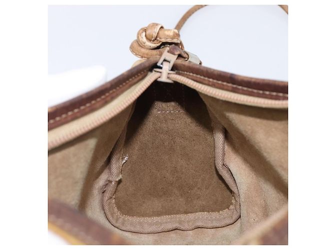 Borsa a tracolla LOEWE in pelle beige tono oro Auth 204654 - vista 21