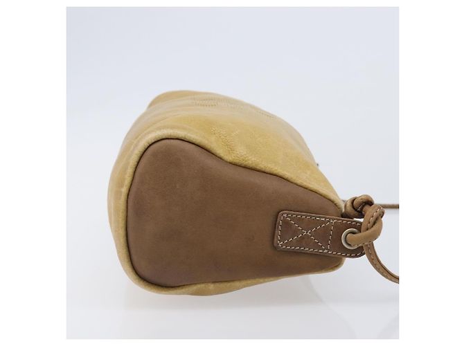 Borsa a tracolla LOEWE in pelle beige tono oro Auth 204654 - vista 3