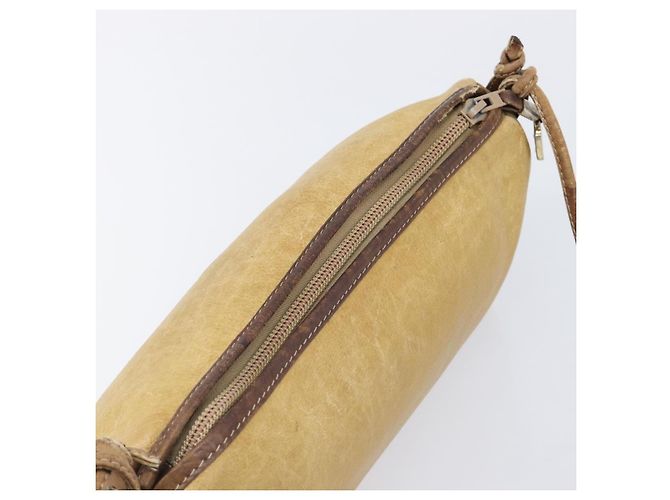 Borsa a tracolla LOEWE in pelle beige tono oro Auth 204654 - vista 6