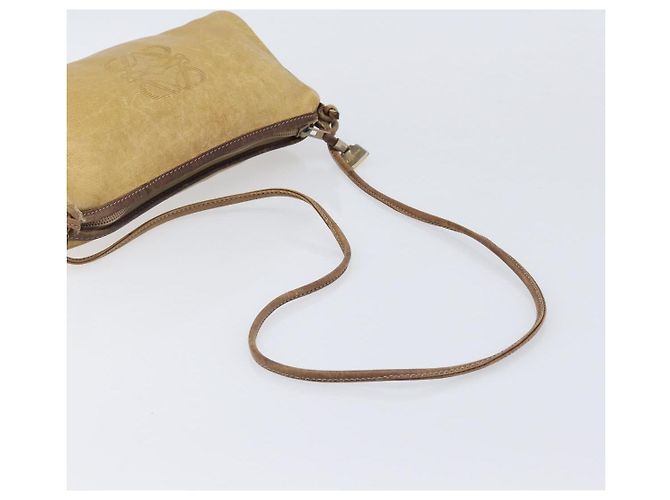 Borsa a tracolla LOEWE in pelle beige tono oro Auth 204654 - vista 7