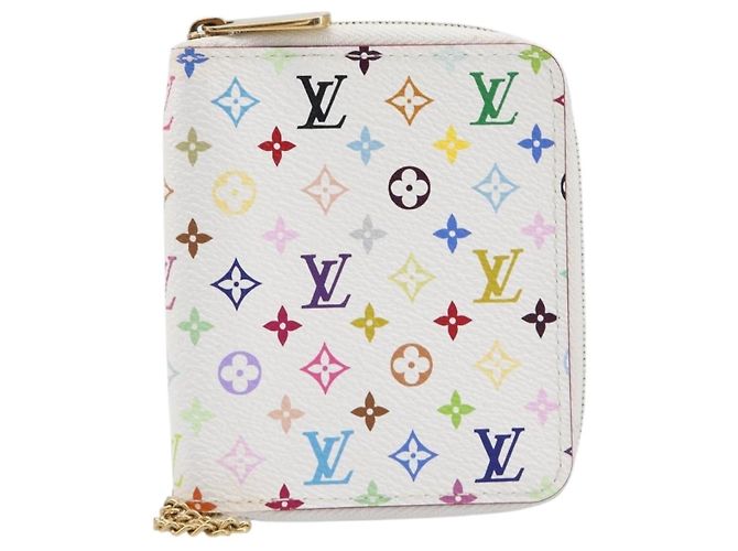 LOUIS VUITTON Monogram Multicolor Agenda Mini Zipper White R21046 Auth 167616V Bianco - vista 13