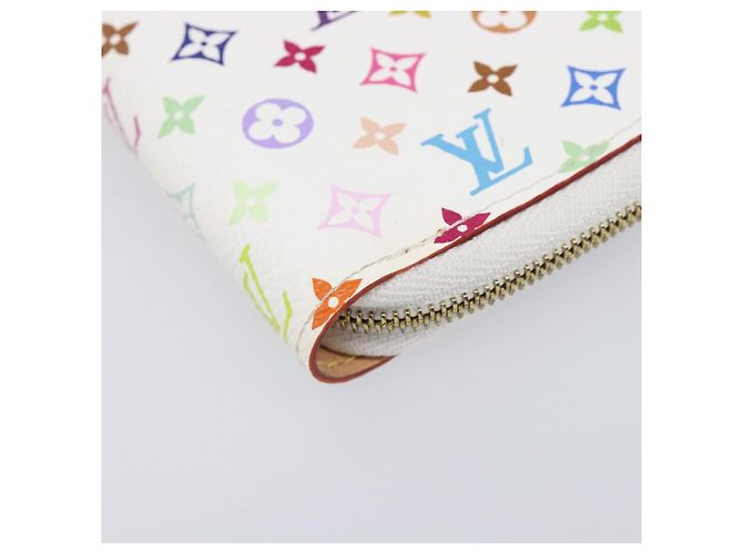 LOUIS VUITTON Monogram Multicolor Agenda Mini Zipper White R21046 Auth 167616V Bianco - vista 15
