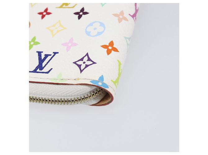 LOUIS VUITTON Monogram Multicolor Agenda Mini Zipper White R21046 Auth 167616V Bianco - vista 16