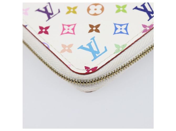 LOUIS VUITTON Monogram Multicolor Agenda Mini Zipper White R21046 Auth 167616V Bianco - vista 17