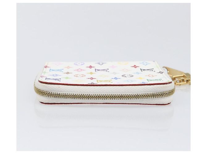 LOUIS VUITTON Monogram Multicolor Agenda Mini Zipper White R21046 Auth 167616V Bianco - vista 3