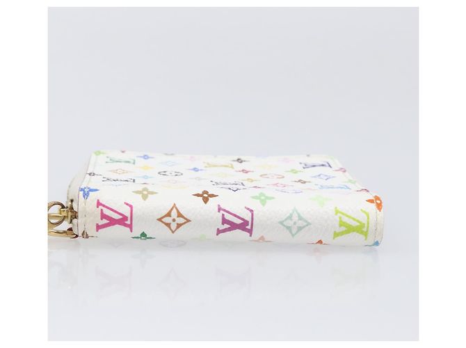 LOUIS VUITTON Monogram Multicolor Agenda Mini Zipper White R21046 Auth 167616V Bianco - vista 4