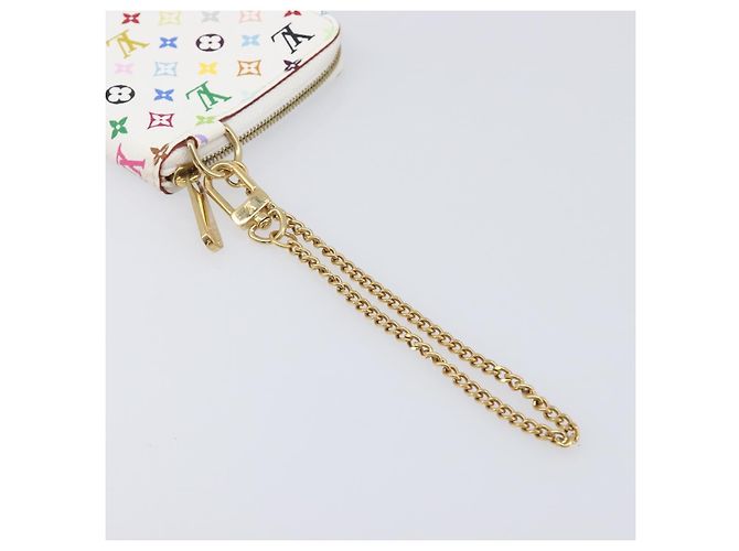 LOUIS VUITTON Monogram Multicolor Agenda Mini Zipper White R21046 Auth 167616V Bianco - vista 7