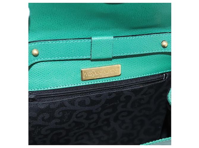Autre Marque Borsa a tracolla SAINT LAURENT Pelle Verde Tono Oro Auth 202964 - vista 18