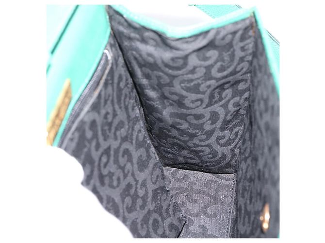Autre Marque Borsa a tracolla SAINT LAURENT Pelle Verde Tono Oro Auth 202964 - vista 19
