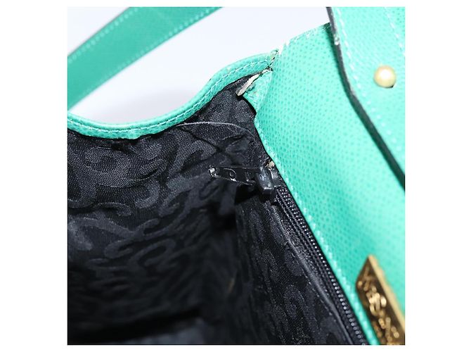 Autre Marque Borsa a tracolla SAINT LAURENT Pelle Verde Tono Oro Auth 202964 - vista 21
