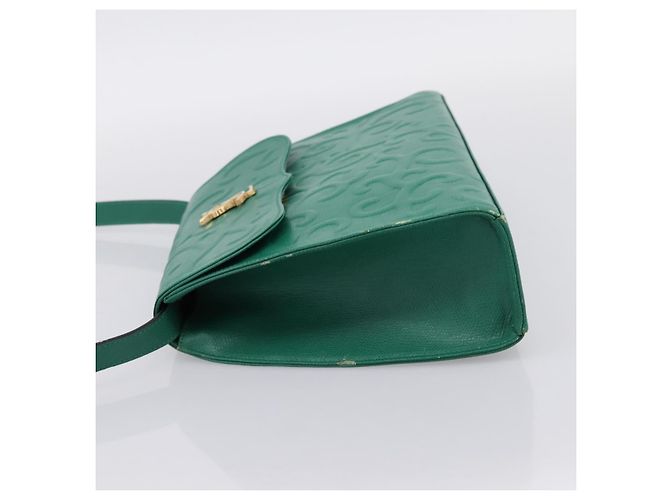 Autre Marque Borsa a tracolla SAINT LAURENT Pelle Verde Tono Oro Auth 202964 - vista 3