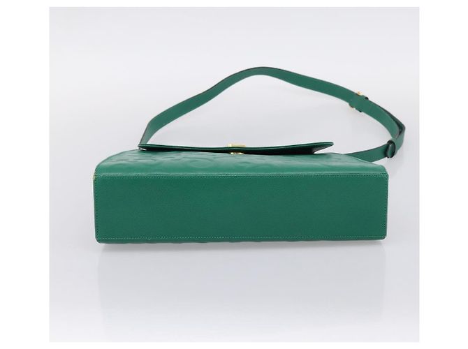 Autre Marque Borsa a tracolla SAINT LAURENT Pelle Verde Tono Oro Auth 202964 - vista 5