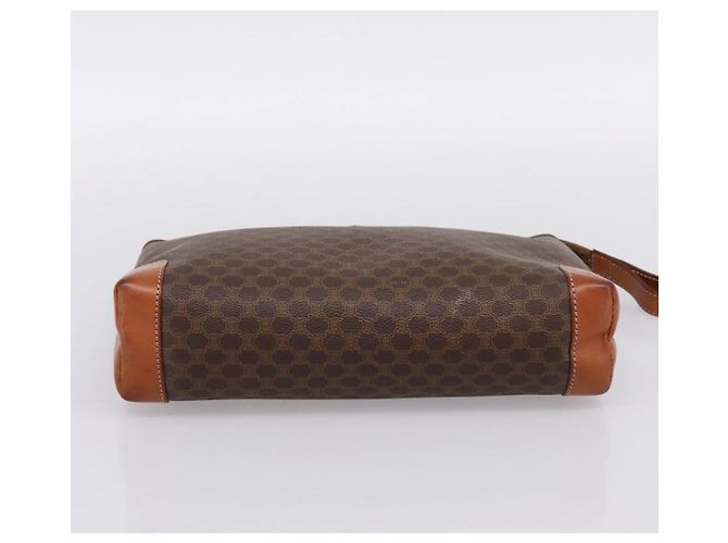 Céline Borsa a pochette CELINE Macadam PVC Pelle Marrone Oro Auth 201520A D'oro - vista 6