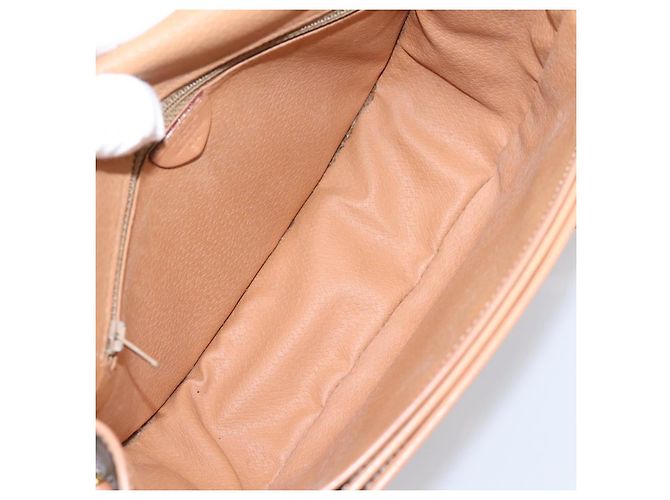 Céline Borsa a tracolla CELINE Macadam PVC Pelle Marrone Tono Oro Auth ep15762 - vista 11