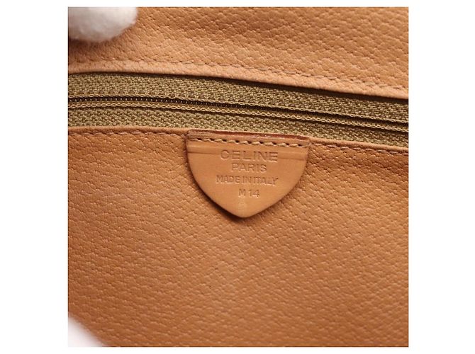 Céline Borsa a tracolla CELINE Macadam PVC Pelle Marrone Tono Oro Auth ep15762 - vista 12