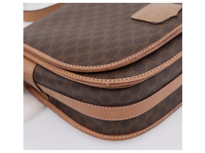 Céline Borsa a tracolla CELINE Macadam PVC Pelle Marrone Tono Oro Auth ep15762 - vista 14