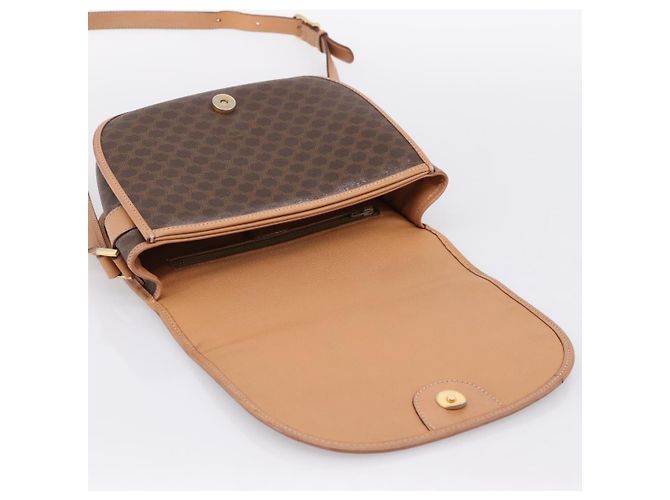 Céline Borsa a tracolla CELINE Macadam PVC Pelle Marrone Tono Oro Auth ep15762 - vista 18