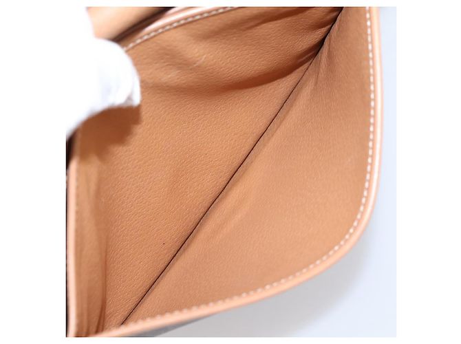 Céline Borsa a tracolla CELINE Macadam PVC Pelle Marrone Tono Oro Auth ep15762 - vista 23