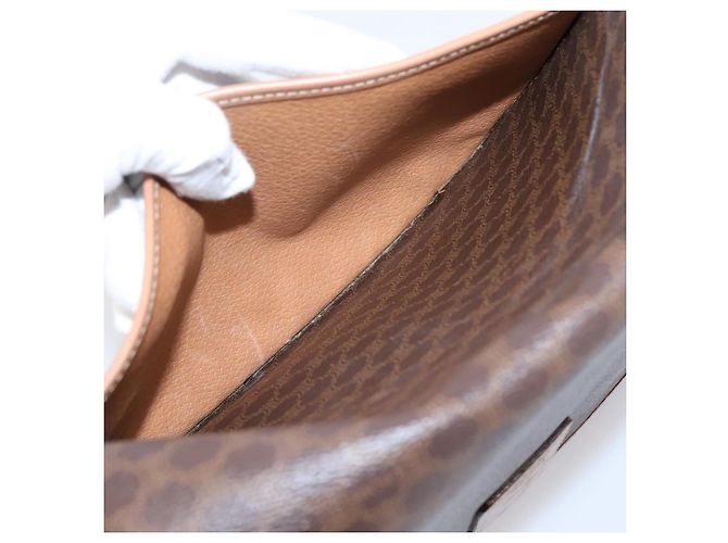 Céline Borsa a tracolla CELINE Macadam PVC Pelle Marrone Tono Oro Auth ep15762 - vista 24