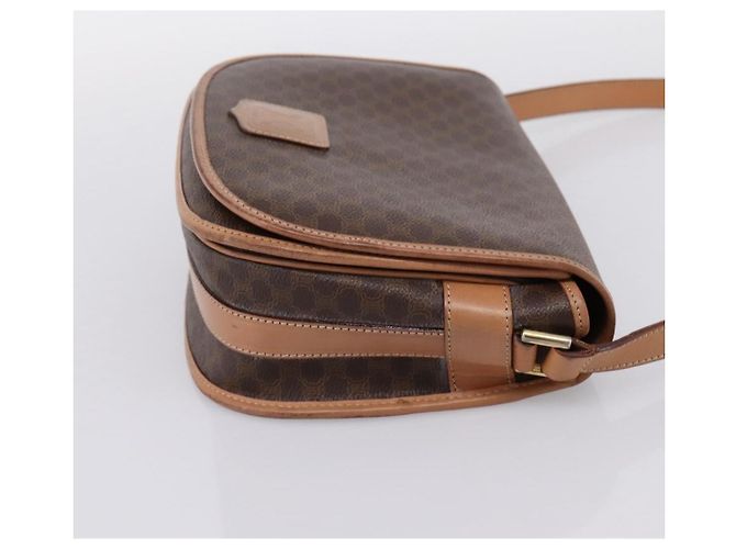 Céline Borsa a tracolla CELINE Macadam PVC Pelle Marrone Tono Oro Auth ep15762 - vista 4