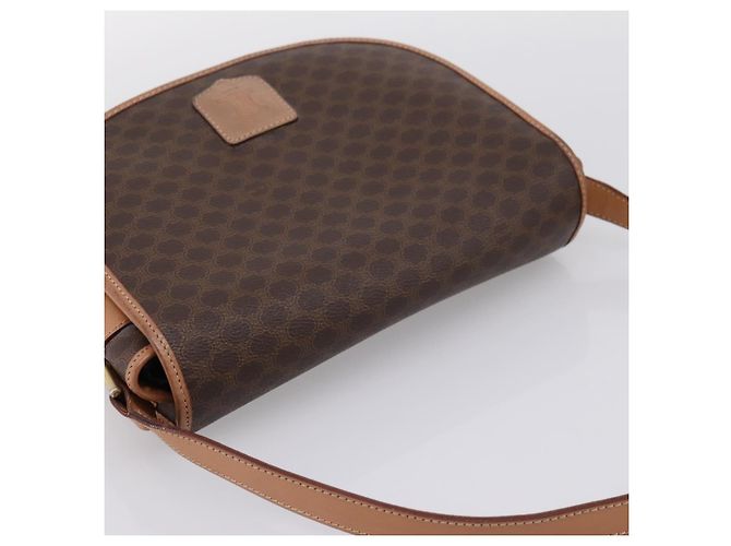Céline Borsa a tracolla CELINE Macadam PVC Pelle Marrone Tono Oro Auth ep15762 - vista 6