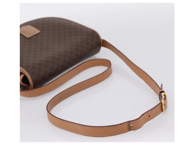Céline Borsa a tracolla CELINE Macadam PVC Pelle Marrone Tono Oro Auth ep15762 - vista 7
