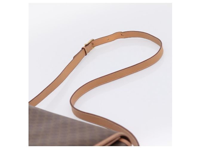 Céline Borsa a tracolla CELINE Macadam PVC Pelle Marrone Tono Oro Auth ep15762 - vista 9