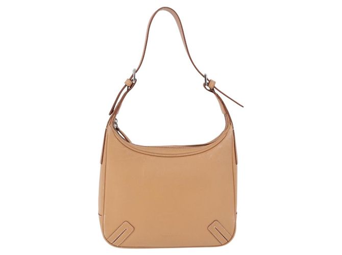 Borsa a tracolla BURBERRY in pelle beige argento Auth ka6209 - vista 13
