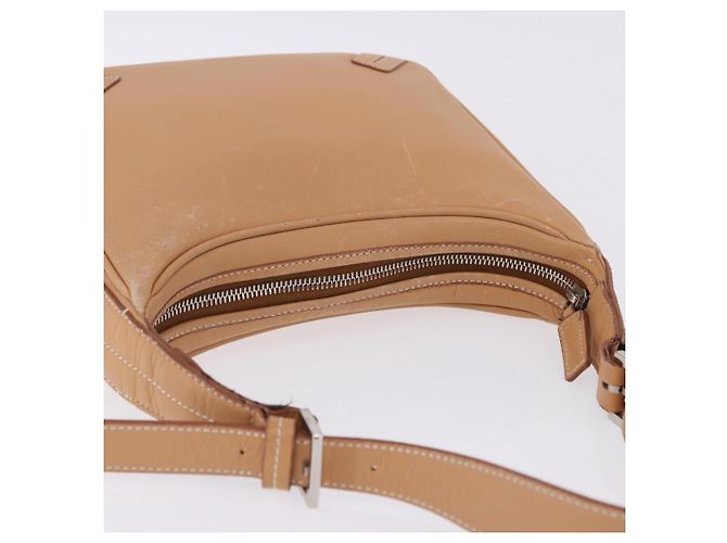 Borsa a tracolla BURBERRY in pelle beige argento Auth ka6209 - vista 15