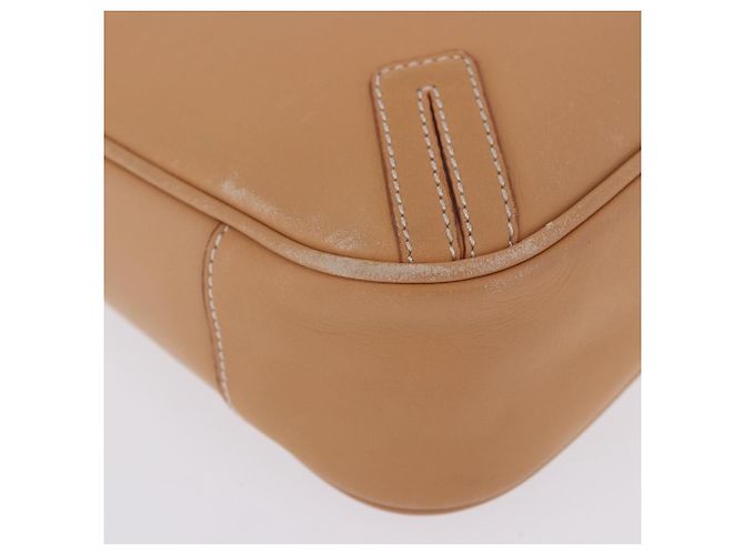 Borsa a tracolla BURBERRY in pelle beige argento Auth ka6209 - vista 20