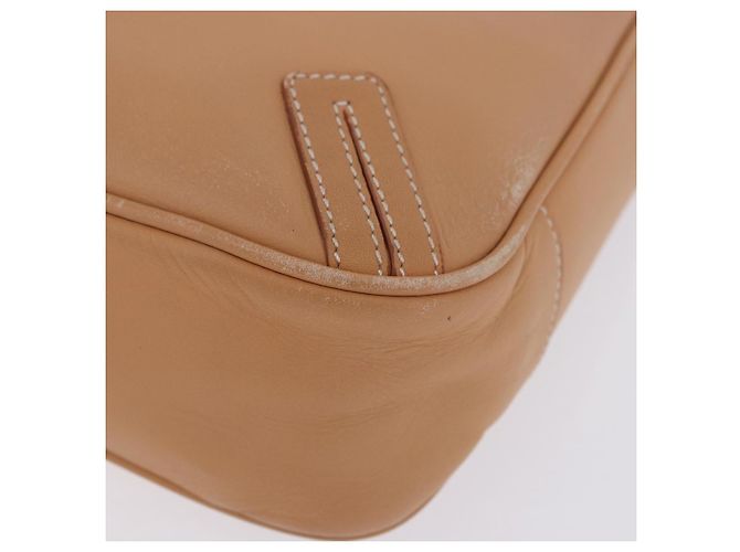 Borsa a tracolla BURBERRY in pelle beige argento Auth ka6209 - vista 21
