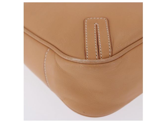 Borsa a tracolla BURBERRY in pelle beige argento Auth ka6209 - vista 22