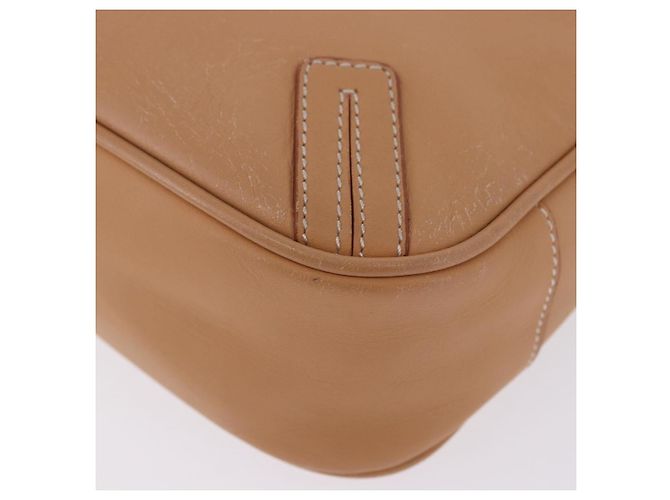 Borsa a tracolla BURBERRY in pelle beige argento Auth ka6209 - vista 23