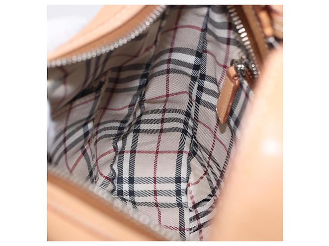 Borsa a tracolla BURBERRY in pelle beige argento Auth ka6209 - vista 27