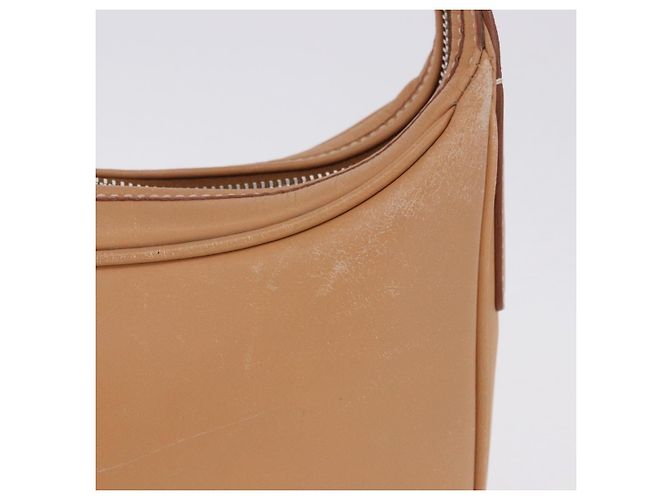 Borsa a tracolla BURBERRY in pelle beige argento Auth ka6209 - vista 3