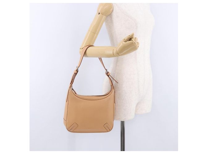 Borsa a tracolla BURBERRY in pelle beige argento Auth ka6209 - vista 31
