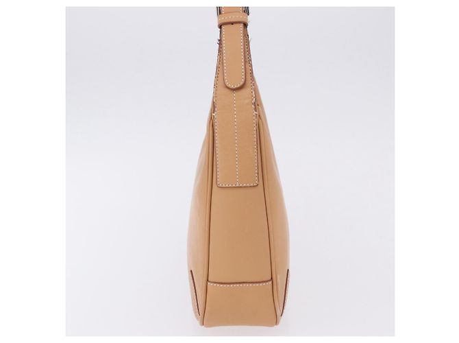 Borsa a tracolla BURBERRY in pelle beige argento Auth ka6209 - vista 7