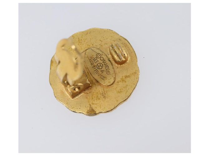 Boucles d'oreilles CHANEL Métal Doré CC Auth 204667V - vue 12