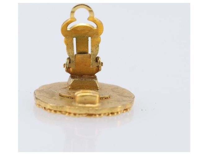Boucles d'oreilles CHANEL Métal Doré CC Auth 204667V - vue 6